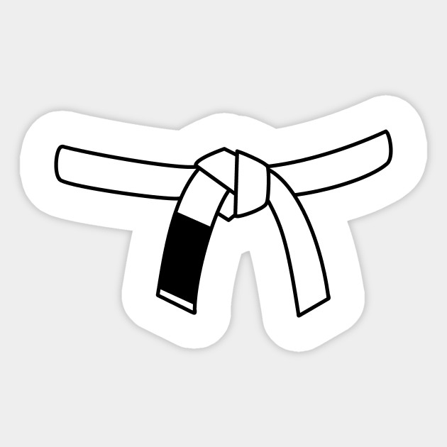 Brazilian Jiu Jitsu (BJJ) White Belt Bjj Sticker TeePublic